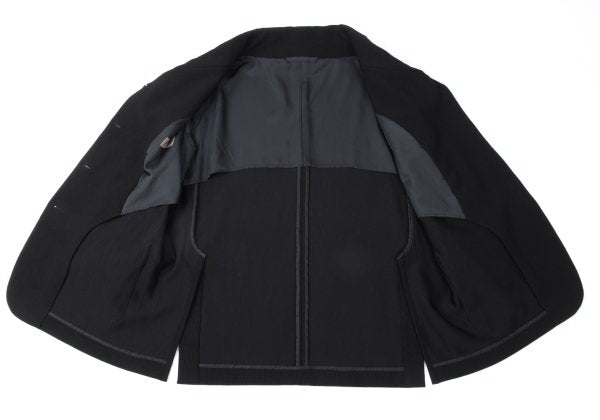 ROMEO GIGLI Nylon Twill Weave Shawl Jacket Black Size 9AT