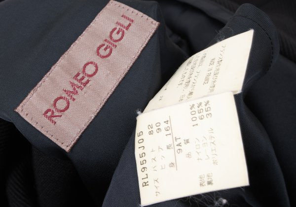 ROMEO GIGLI Nylon Twill Weave Shawl Jacket Black Size 9AT