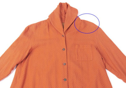 gigli Cotton Plaid Button-Up Apricot Size 38