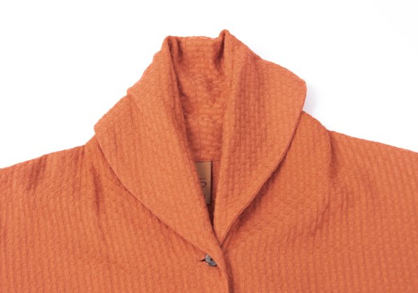 gigli Cotton Plaid Button-Up Apricot Size 38