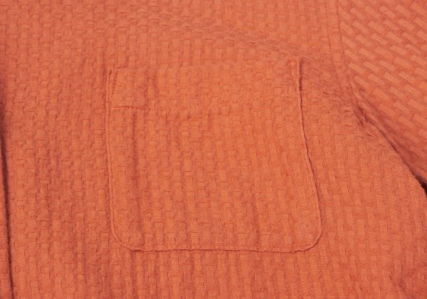 gigli Cotton Plaid Button-Up Apricot Size 38