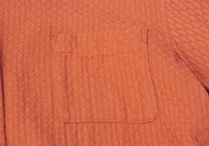gigli Cotton Plaid Button-Up Apricot Size 38
