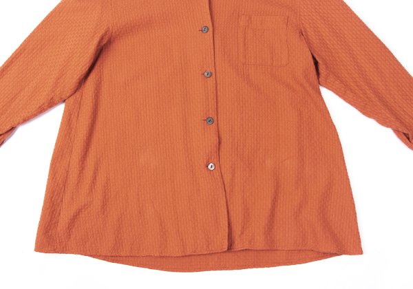gigli Cotton Plaid Button-Up Apricot Size 38