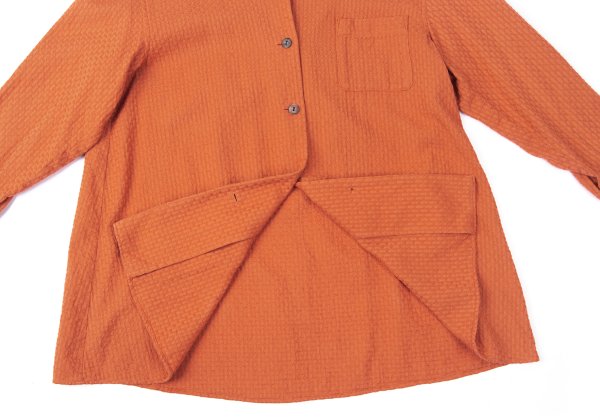 gigli Cotton Plaid Button-Up Apricot Size 38