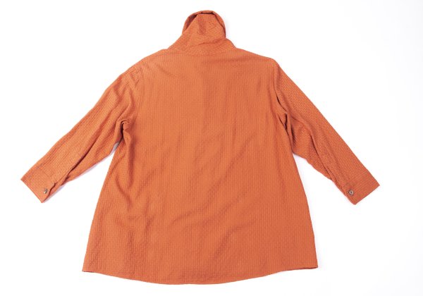 gigli Cotton Plaid Button-Up Apricot Size 38