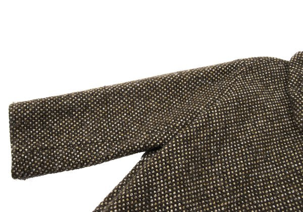GIGLI Wool Tuck Collar Half Coat Brown Size 38
