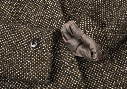 GIGLI Wool Tuck Collar Half Coat Brown Size 38