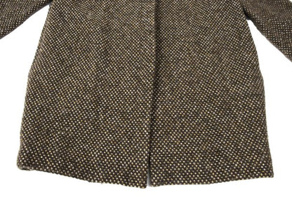 GIGLI Wool Tuck Collar Half Coat Brown Size 38