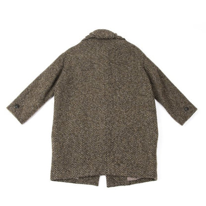 GIGLI Wool Tuck Collar Half Coat Brown Size 38