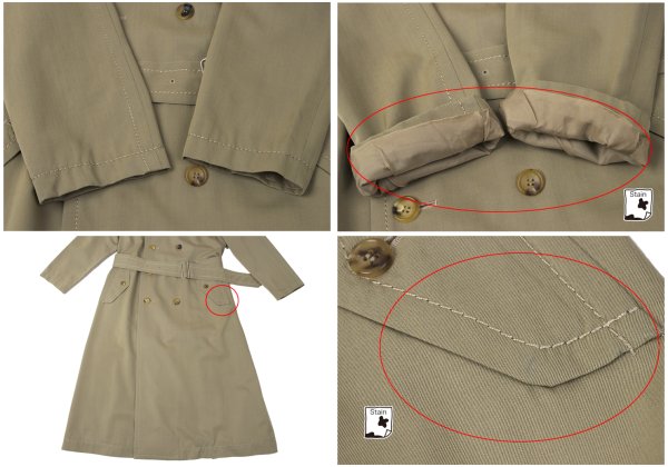 COMME des GARCONS Wool Trench Coat Beige Size M