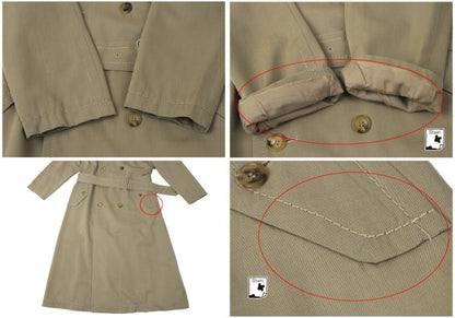 COMME des GARCONS Wool Trench Coat Beige Size M