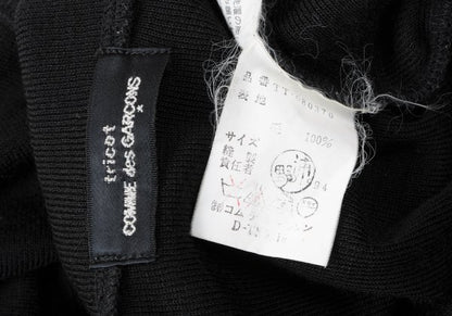 COMME des GARCONS tricot Wool Rib Knit Sweater Black Size M