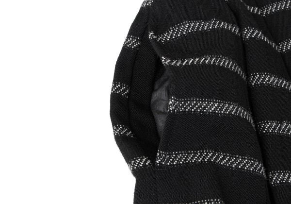 COMME des GARCONS Fair Isle Pleated Wool Skirt Black Size S