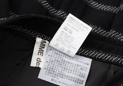 COMME des GARCONS Fair Isle Pleated Wool Skirt Black Size S