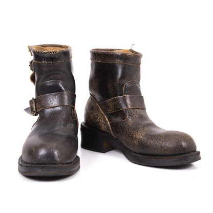 Junya Watanabe Cracked Leather Pecos Boots Black Size 24.5CM