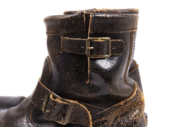 Junya Watanabe Cracked Leather Pecos Boots Black Size 24.5CM