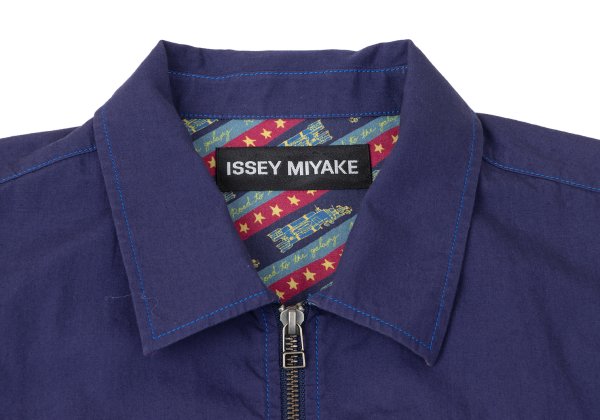 ISSEY MIYAKE MEN Cotton Zip Shirt Jacket Navy Size 2