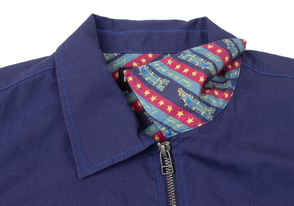 ISSEY MIYAKE MEN Cotton Zip Shirt Jacket Navy Size 2