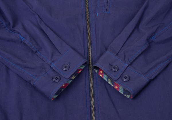 ISSEY MIYAKE MEN Cotton Zip Shirt Jacket Navy Size 2