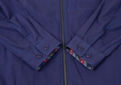ISSEY MIYAKE MEN Cotton Zip Shirt Jacket Navy Size 2