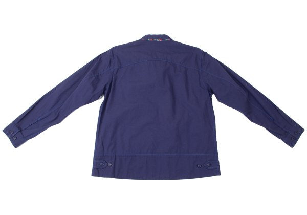 ISSEY MIYAKE MEN Cotton Zip Shirt Jacket Navy Size 2