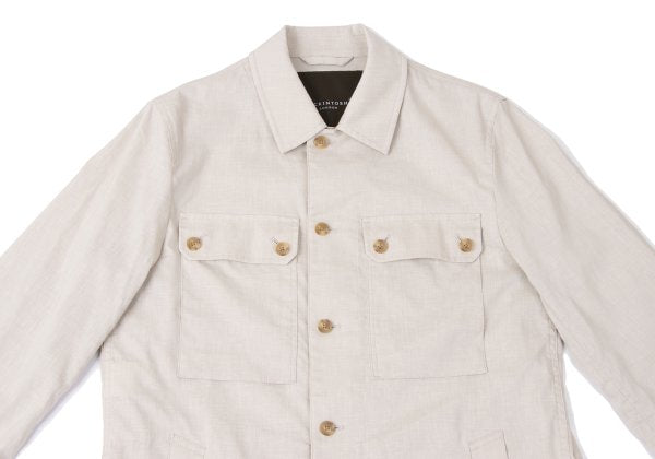 Mackintosh MACINTOSH Linen Blend Safari Jacket Beige Size 38