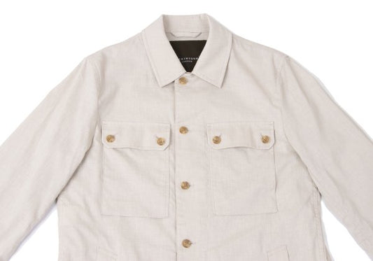 Mackintosh MACINTOSH Linen Blend Safari Jacket Beige Size 38