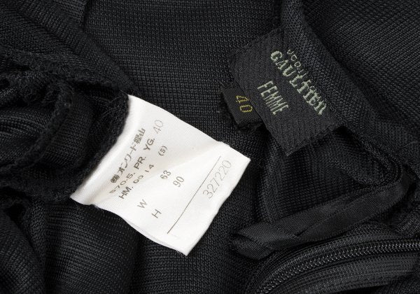 Jean Paul GAULTIER FEMME Rayon High Pants Black Size 40