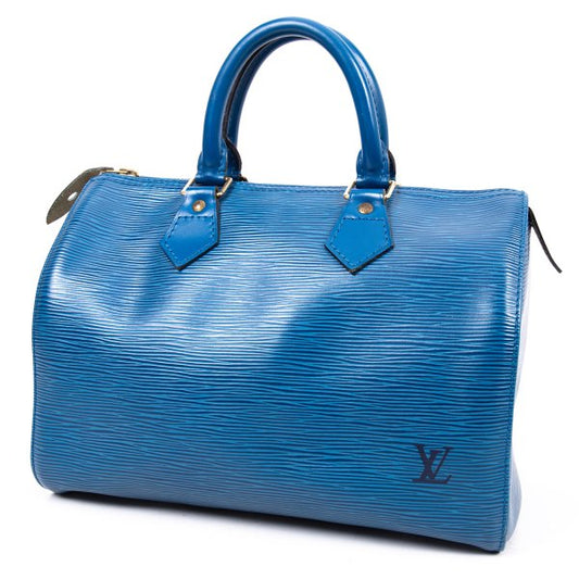 Louis Vuitton Epi Speedy 30 Bag Blue