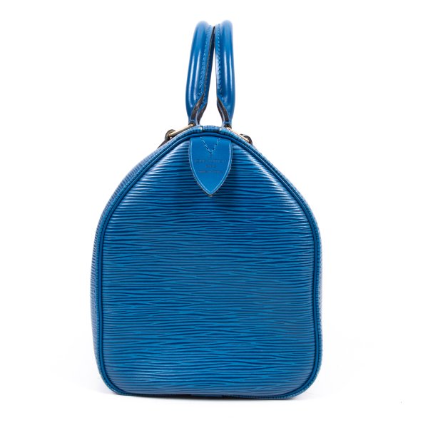 Louis Vuitton Epi Speedy 30 Bag Blue