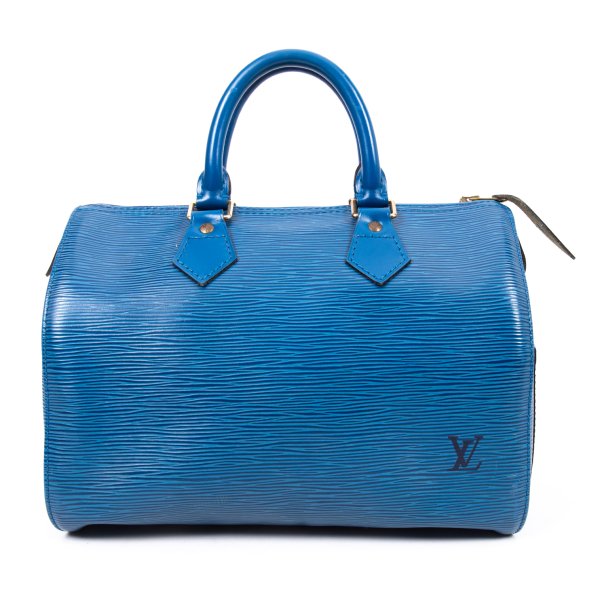 Louis Vuitton Epi Speedy 30 Bag Blue