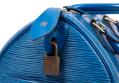 Louis Vuitton Epi Speedy 30 Bag Blue
