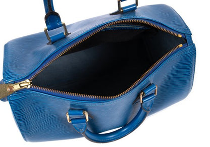 Louis Vuitton Epi Speedy 30 Bag Blue
