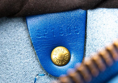 Louis Vuitton Epi Speedy 30 Bag Blue