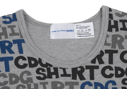 COMME des GARCONS SHIRT Logo Print T-Shirt Gray Size S
