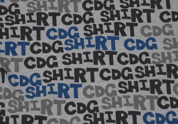 COMME des GARCONS SHIRT Logo Print T-Shirt Gray Size S
