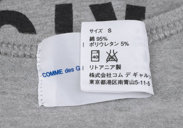 COMME des GARCONS SHIRT Logo Print T-Shirt Gray Size S