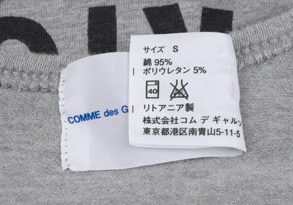 COMME des GARCONS SHIRT Logo Print T-Shirt Gray Size S