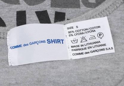 COMME des GARCONS SHIRT Logo Print T-Shirt Gray Size S