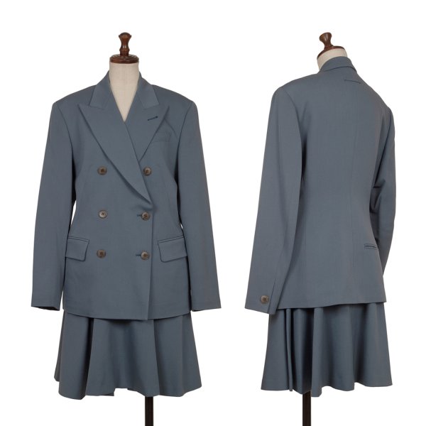 Jean Paul GAULTIER FEMME Kanji Lining Gray Blue Jacket Size 42
