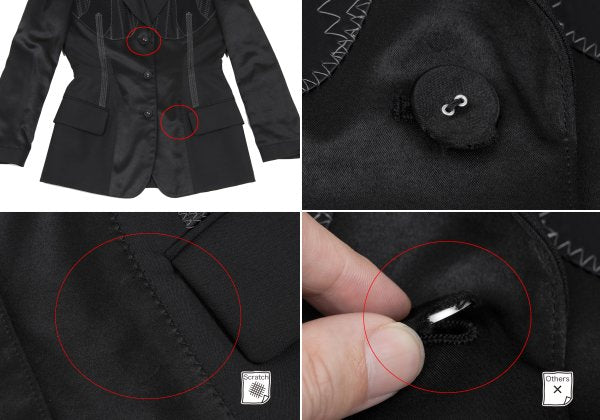 Jean Paul GAULTIER FEMME Inside-Out Jacket Black Size 40