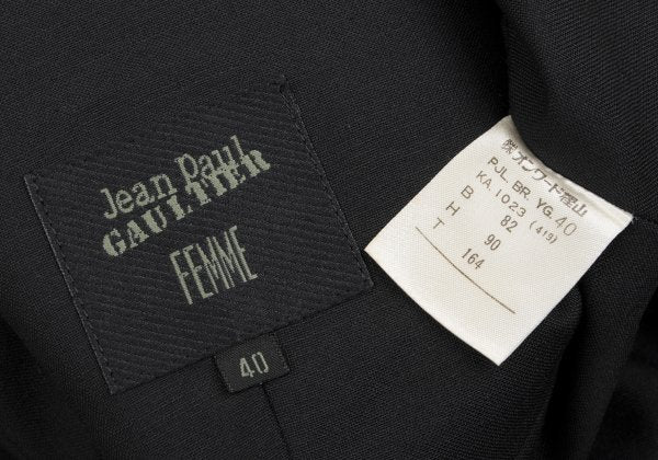 Jean Paul GAULTIER FEMME Inside-Out Jacket Black Size 40