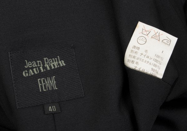 Jean Paul GAULTIER FEMME Inside-Out Jacket Black Size 40