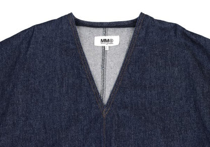 MM6 MAISON MARGIELA Cut-off V-Neck Blouse Indigo Size 38