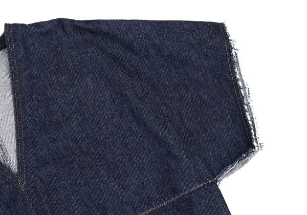 MM6 MAISON MARGIELA Cut-off V-Neck Blouse Indigo Size 38