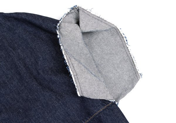 MM6 MAISON MARGIELA Cut-off V-Neck Blouse Indigo Size 38