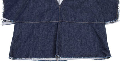 MM6 MAISON MARGIELA Cut-off V-Neck Blouse Indigo Size 38