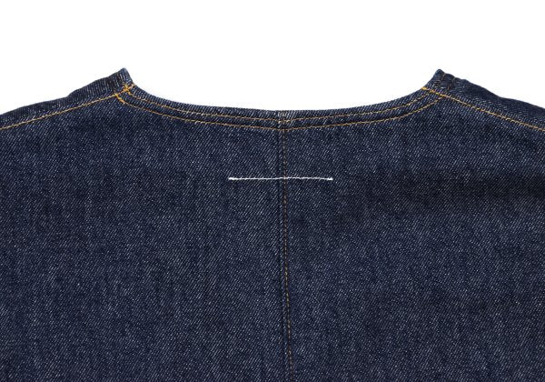 MM6 MAISON MARGIELA Cut-off V-Neck Blouse Indigo Size 38