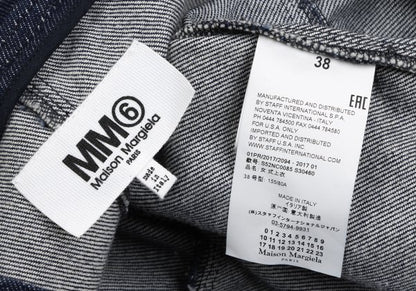 MM6 MAISON MARGIELA Cut-off V-Neck Blouse Indigo Size 38