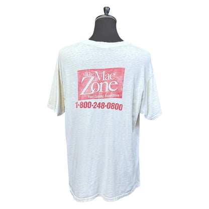Apple 90s Rainbow Logo The Mac Zone Back Print Tee Size XL